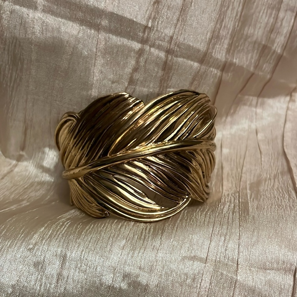 Stella & Dot feather cuff bracelet